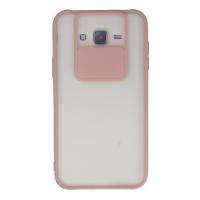 Newface Samsung Galaxy J7 Kılıf Palm Buzlu Kamera Sürgülü Silikon - Pembe
