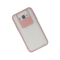 Newface Samsung Galaxy J7 Kılıf Palm Buzlu Kamera Sürgülü Silikon - Pembe