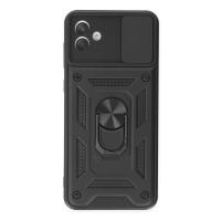 Newface Samsung Galaxy A04 Kılıf Pars Lens Yüzüklü Silikon - Siyah