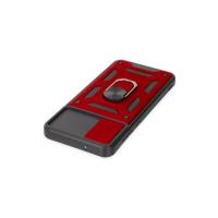 Newface Samsung Galaxy A04 Kılıf Pars Lens Yüzüklü Silikon - Kırmızı