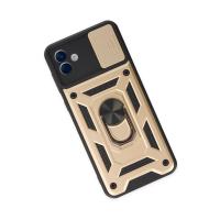 Newface Samsung Galaxy A04 Kılıf Pars Lens Yüzüklü Silikon - Gold