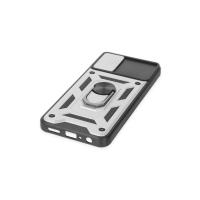 Newface Samsung Galaxy A04 Kılıf Pars Lens Yüzüklü Silikon - Gümüş