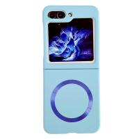 Newface Samsung Galaxy Z Flip 5 Kılıf Mata Fold Kapak - Sierra Blue