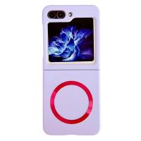 Newface Samsung Galaxy Z Flip 5 Kılıf Mata Fold Kapak - Lila