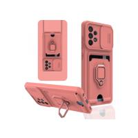 Newface Samsung Galaxy A32 Kılıf Zuma Kartvizitli Yüzüklü Silikon - Pembe