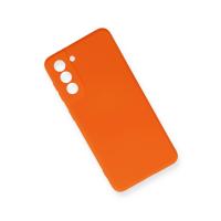 Newface Samsung Galaxy S21 FE Kılıf Nano içi Kadife Silikon - Turuncu