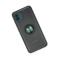 Newface Samsung Galaxy A03 Kılıf Montreal Yüzüklü Silikon Kapak - Yeşil