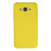 Newface Samsung Galaxy J7 Kılıf Nano içi Kadife Silikon - Sarı