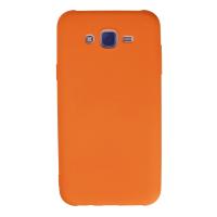 Newface Samsung Galaxy J7 Kılıf Nano içi Kadife Silikon - Turuncu