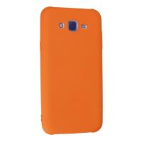 Newface Samsung Galaxy J7 Kılıf Nano içi Kadife Silikon - Turuncu