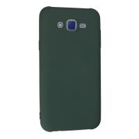 Newface Samsung Galaxy J7 Kılıf Nano içi Kadife Silikon - Koyu Yeşil