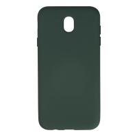 Newface Samsung Galaxy J7 Pro / J730 Kılıf Nano içi Kadife Silikon - Koyu Yeşil