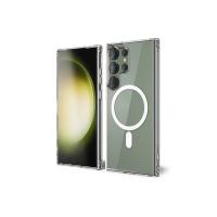 Newface Samsung Galaxy S23 Ultra Kılıf Magneticsafe Şeffaf Silikon - Şeffaf