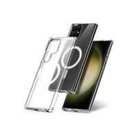 Newface Samsung Galaxy S23 Ultra Kılıf Magneticsafe Şeffaf Silikon - Şeffaf