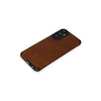 Newface Samsung Galaxy M34 5G Kılıf Loop Deri Silikon - Kahverengi