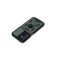 Newface Samsung Galaxy M34 5G Kılıf Pars Lens Yüzüklü Silikon - Yeşil