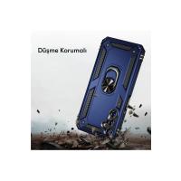 Newface Samsung Galaxy A04S Kılıf Sofya Yüzüklü Silikon Kapak - Lacivert