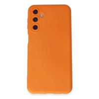 Newface Samsung Galaxy M34 5G Kılıf Nano içi Kadife Silikon - Turuncu