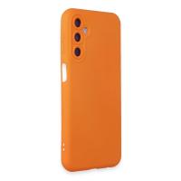 Newface Samsung Galaxy M14 5G Kılıf Nano içi Kadife Silikon - Turuncu