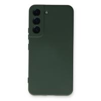 Newface Samsung Galaxy S23 Plus Kılıf Nano içi Kadife Silikon - Koyu Yeşil