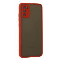 Newface Samsung Galaxy A03S Kılıf Montreal Silikon Kapak - Kırmızı