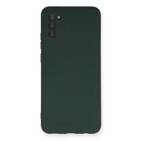 Newface Samsung Galaxy A03S Kılıf Nano içi Kadife Silikon - Koyu Yeşil