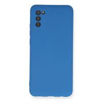 Newface Samsung Galaxy A03S Kılıf Nano içi Kadife Silikon - Mavi
