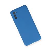 Newface Samsung Galaxy A03S Kılıf Nano içi Kadife Silikon - Mavi