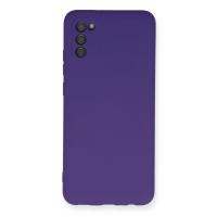 Newface Samsung Galaxy A03S Kılıf Nano içi Kadife Silikon - Mor