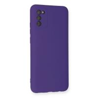 Newface Samsung Galaxy A03S Kılıf Nano içi Kadife Silikon - Mor