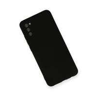 Newface Samsung Galaxy A03S Kılıf Nano içi Kadife Silikon - Siyah