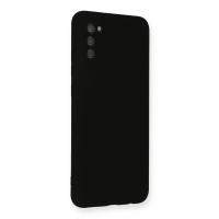 Newface Samsung Galaxy A03S Kılıf Nano içi Kadife Silikon - Siyah