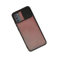 Newface Samsung Galaxy A03S Kılıf Palm Buzlu Kamera Sürgülü Silikon - Siyah