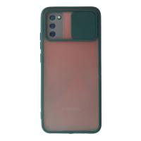 Newface Samsung Galaxy A03S Kılıf Palm Buzlu Kamera Sürgülü Silikon - Yeşil