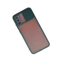 Newface Samsung Galaxy A03S Kılıf Palm Buzlu Kamera Sürgülü Silikon - Yeşil