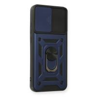 Newface Samsung Galaxy A03S Kılıf Pars Lens Yüzüklü Silikon - Lacivert