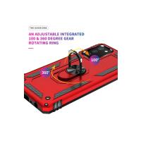 Newface Samsung Galaxy A03S Kılıf Sofya Yüzüklü Silikon Kapak - Kırmızı