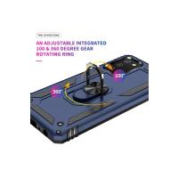 Newface Samsung Galaxy A03S Kılıf Sofya Yüzüklü Silikon Kapak - Lacivert