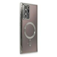 Newface Samsung Galaxy Note 20 Ultra Kılıf Kross Magneticsafe Kapak - Gümüş