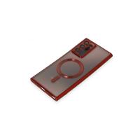 Newface Samsung Galaxy Note 20 Ultra Kılıf Kross Magneticsafe Kapak - Kırmızı