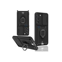 Newface Samsung Galaxy M34 5G Kılıf Zuma Kartvizitli Yüzüklü Silikon - Siyah