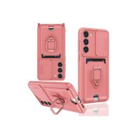 Newface Samsung Galaxy M34 5G Kılıf Zuma Kartvizitli Yüzüklü Silikon - Pembe