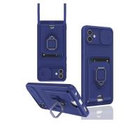 Newface Samsung Galaxy A05 Kılıf Zuma Kartvizitli Yüzüklü Silikon - Lacivert