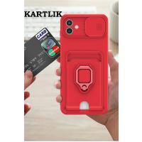 Newface Samsung Galaxy A05 Kılıf Zuma Kartvizitli Yüzüklü Silikon - Yeşil