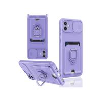 Newface Samsung Galaxy A05 Kılıf Zuma Kartvizitli Yüzüklü Silikon - Lila