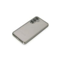 Newface Samsung Galaxy S23 FE Kılıf Razer Lensli Silikon - Gümüş