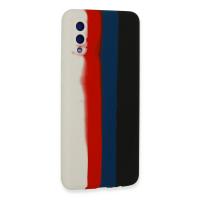 Newface Samsung Galaxy A02 Kılıf Ebruli Lansman Silikon - Beyaz-Siyah