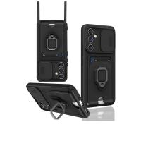 Newface Samsung Galaxy A14 4G Kılıf Zuma Kartvizitli Yüzüklü Silikon - Siyah