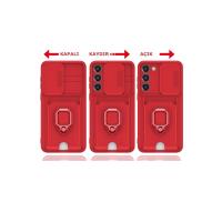 Newface Samsung Galaxy S23 Plus Kılıf Zuma Kartvizitli Yüzüklü Silikon - Lila