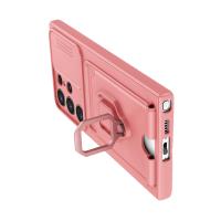 Newface Samsung Galaxy S23 Ultra Kılıf Zuma Kartvizitli Yüzüklü Silikon - Pembe